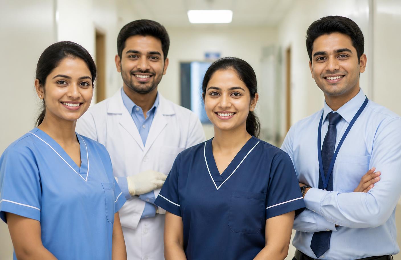 Healthcare professionals at a hospital